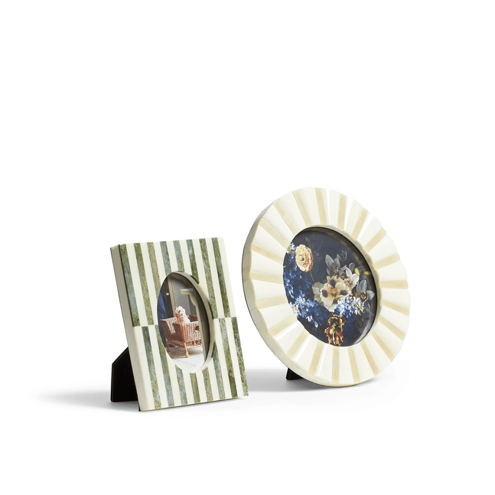 Judwa Set of Two Bone Picture Frames, Multi