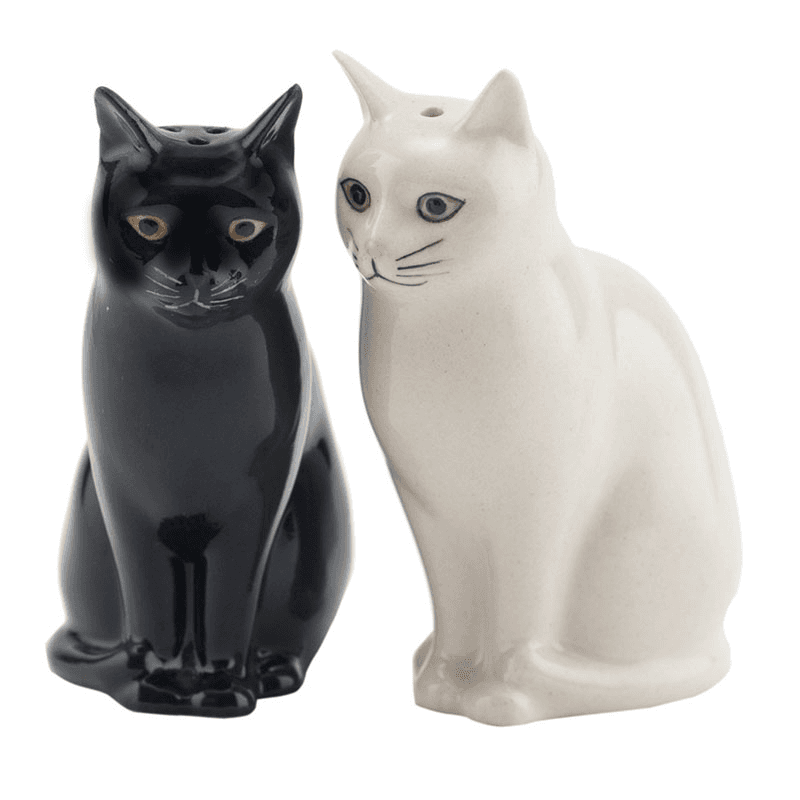 Daisy & Lucky Salt & Pepper Shakers, Black/White