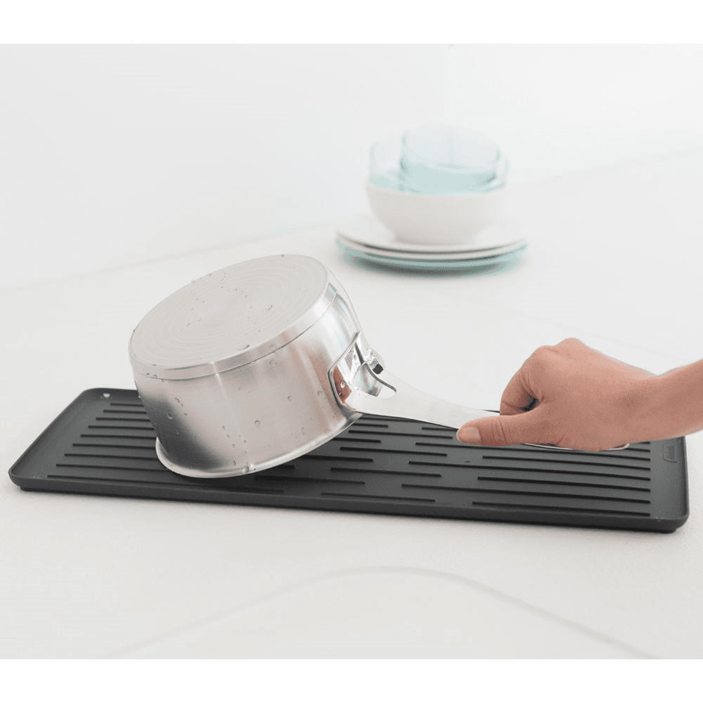 Compact Dish Drying Rack, Dark Grey