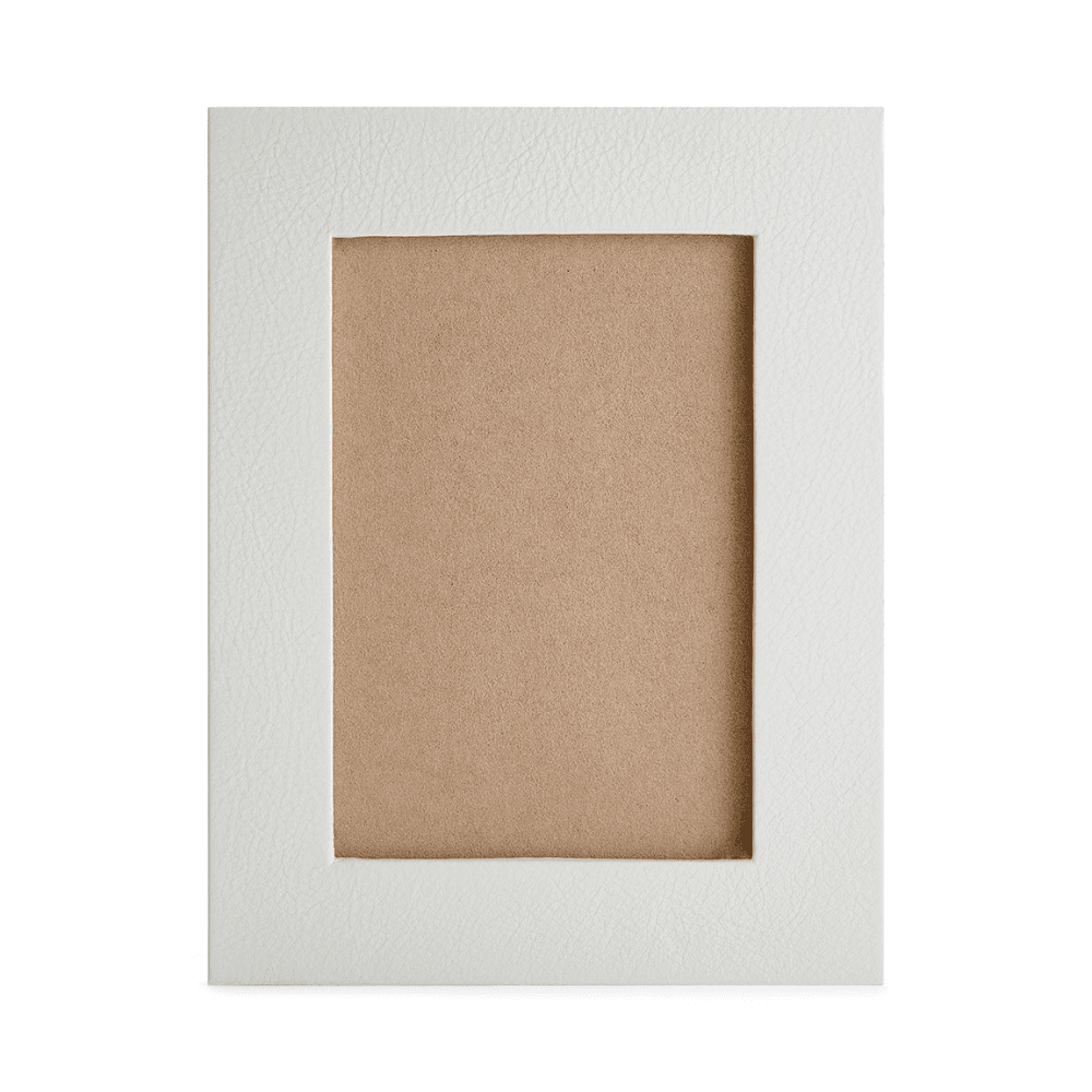 Portrait Leather Photo Frame, Ivory