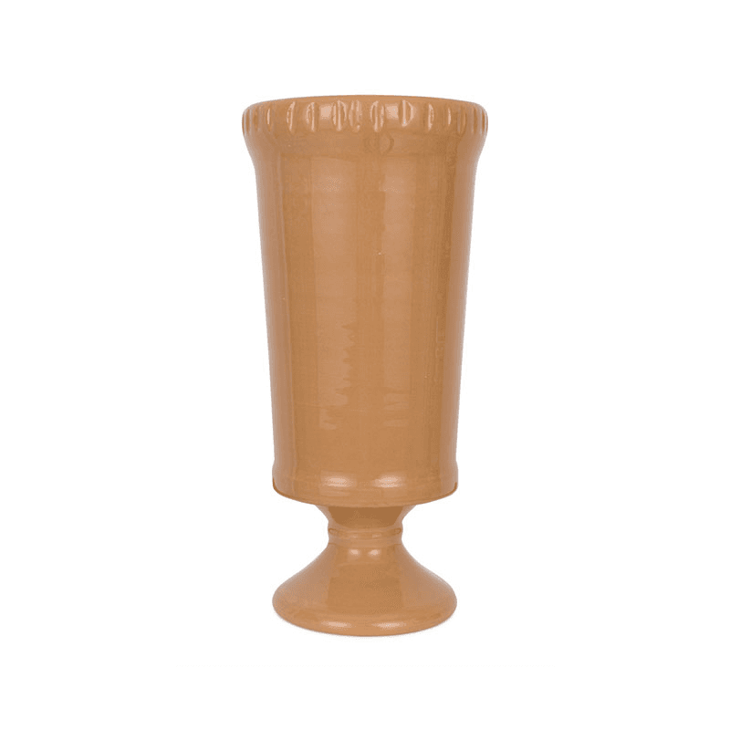 Flora Ceramic Urn Vase, Terracotta