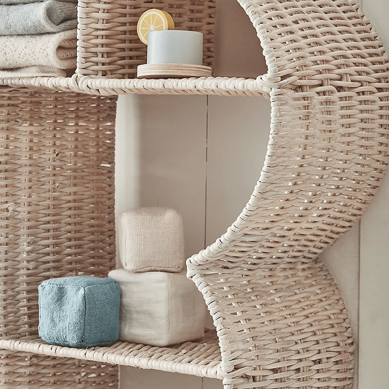 Rattan Cloud Bookshelf, Natural