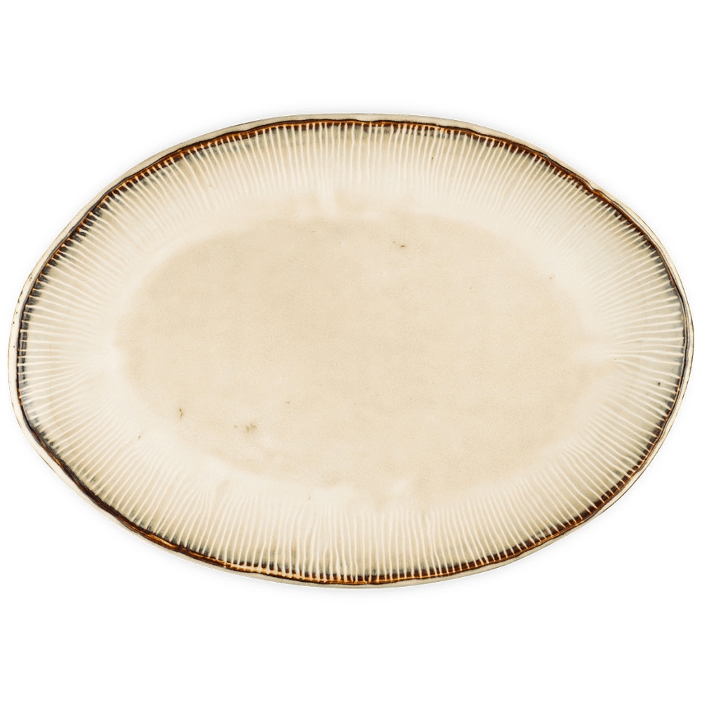 Malia Oval Platter, Cream