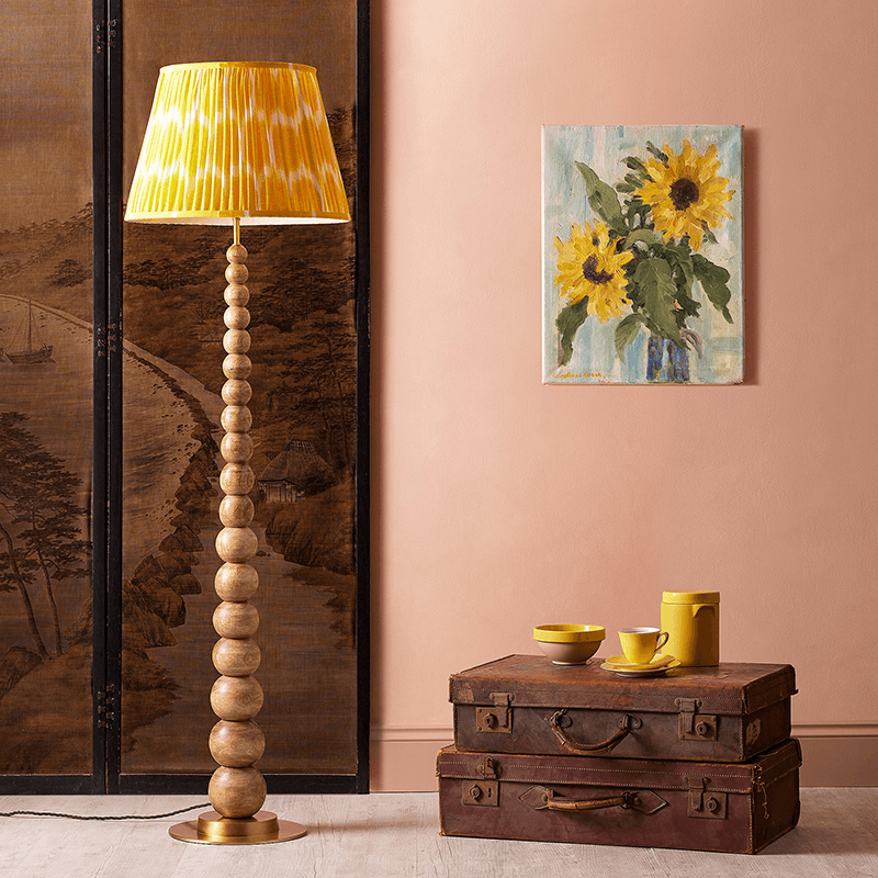 Rahul Standing Lamp, Warm Wood