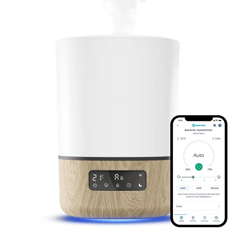 Breathe Electric Humidifier, White/ Natural