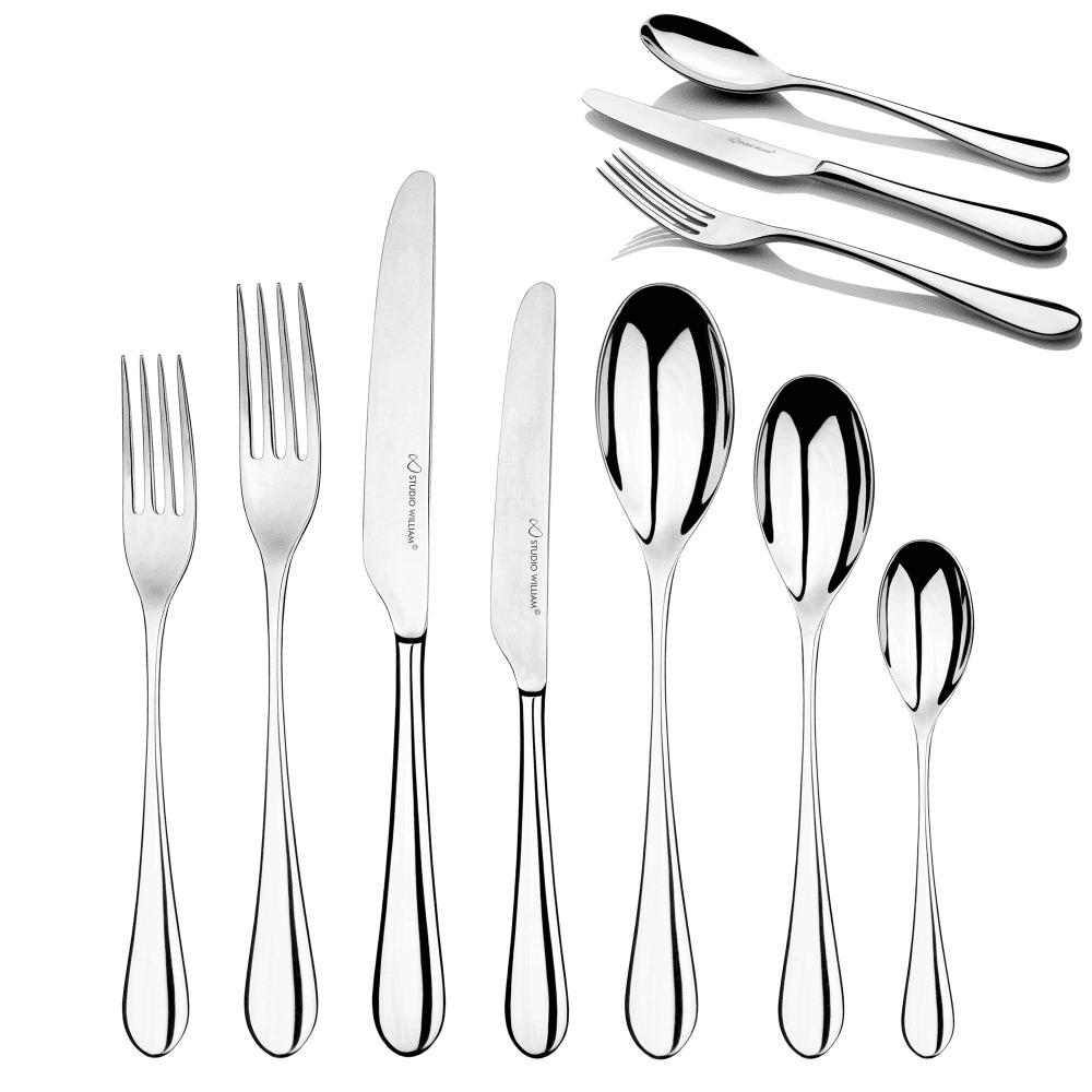 Mulberry Dessert Spoon, Mirror Finish Stainless Steel