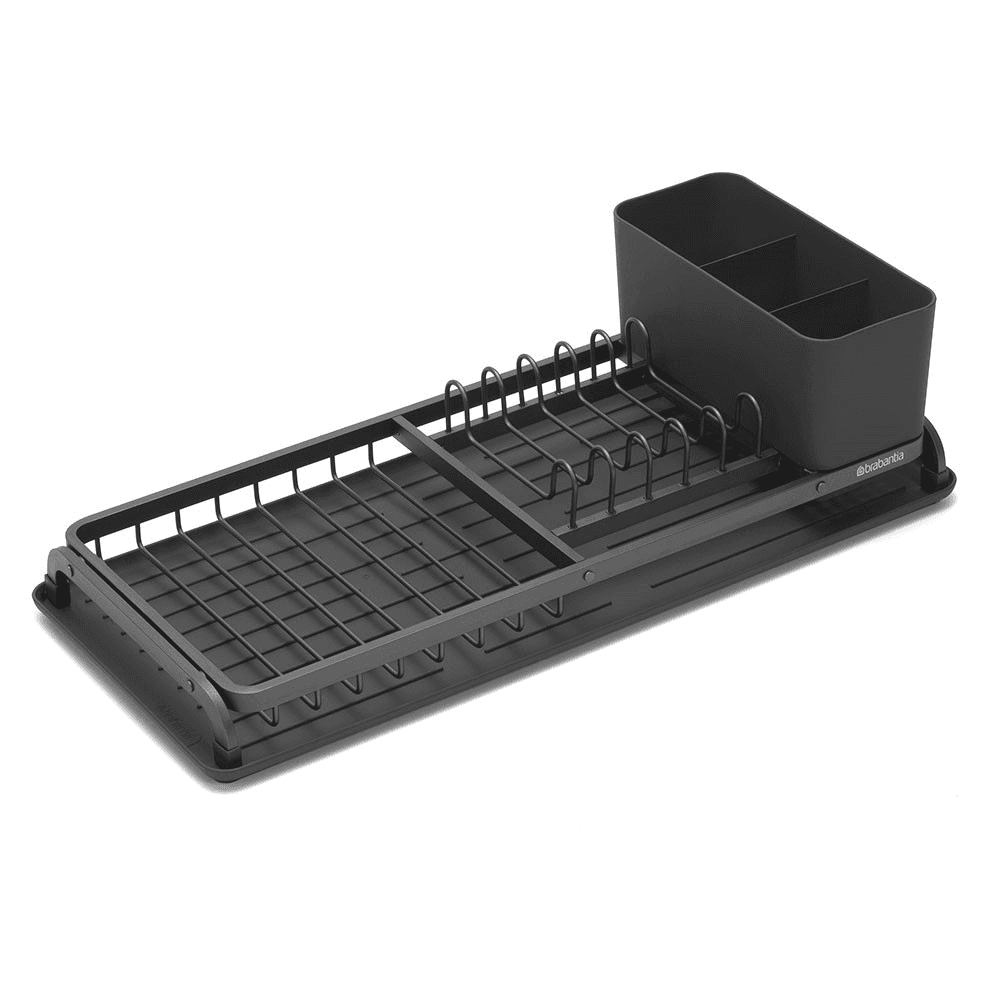 Compact Dish Drying Rack, Dark Grey