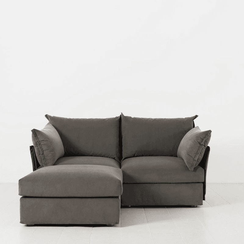 Model 06 Velvet Sofa with Chaise