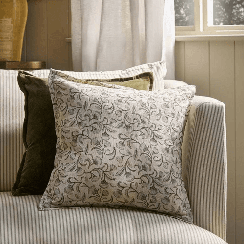 Image showing the Diya Hand Block Printed Cushion Cover, Green product.