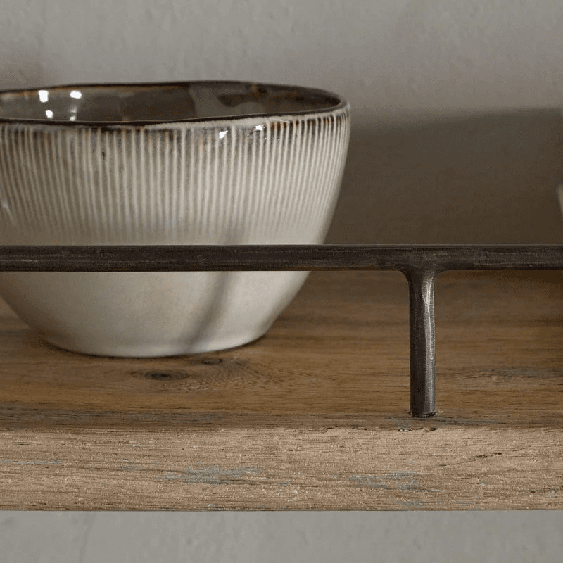 Meera Mango Wood & Iron Gallery Shelf