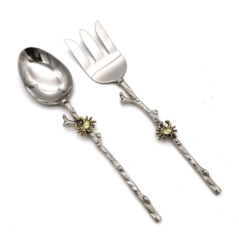 Crab Salad Servers, Silver