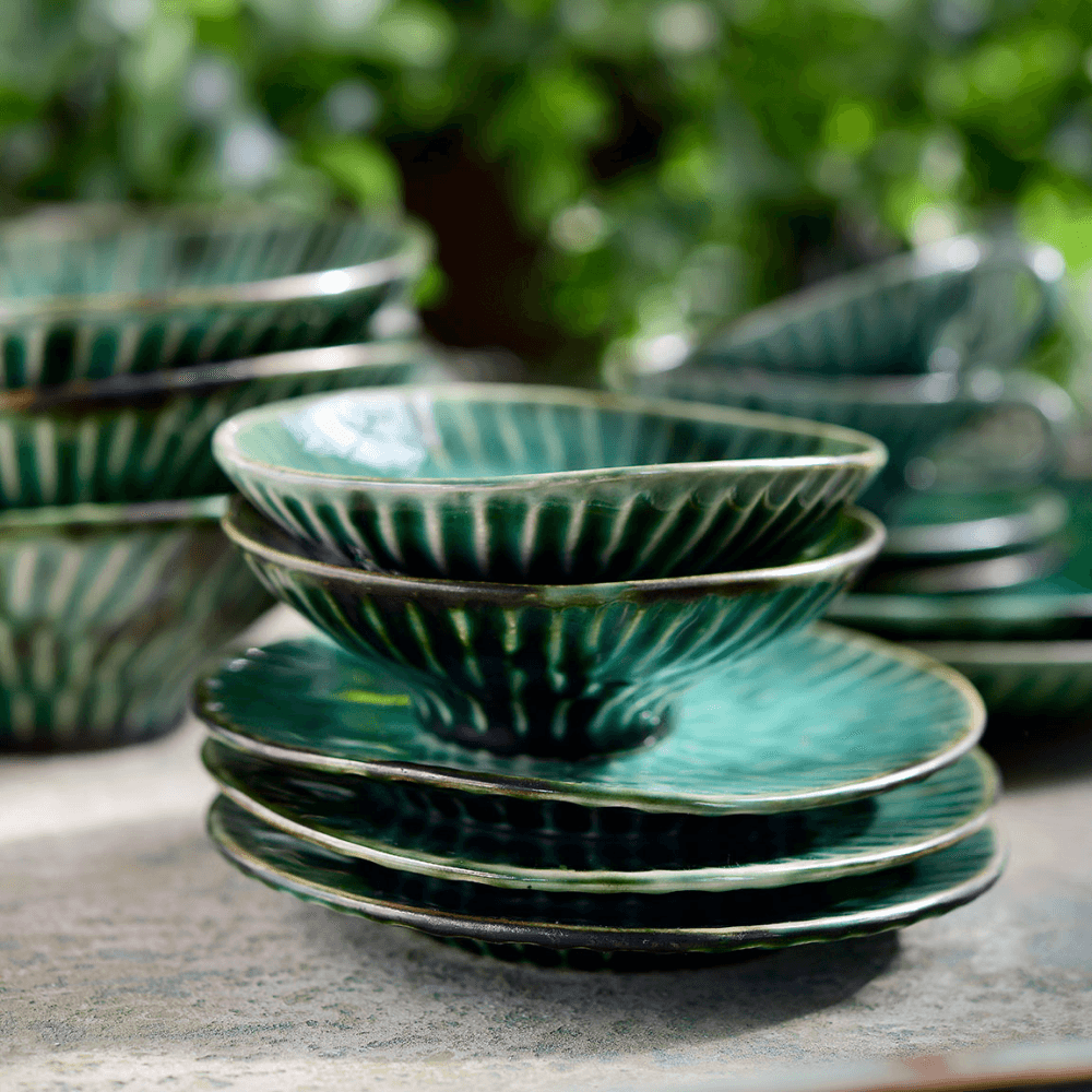 Verde Lanza by Pascale Naessen Set of 2 Soup Bowls, Green