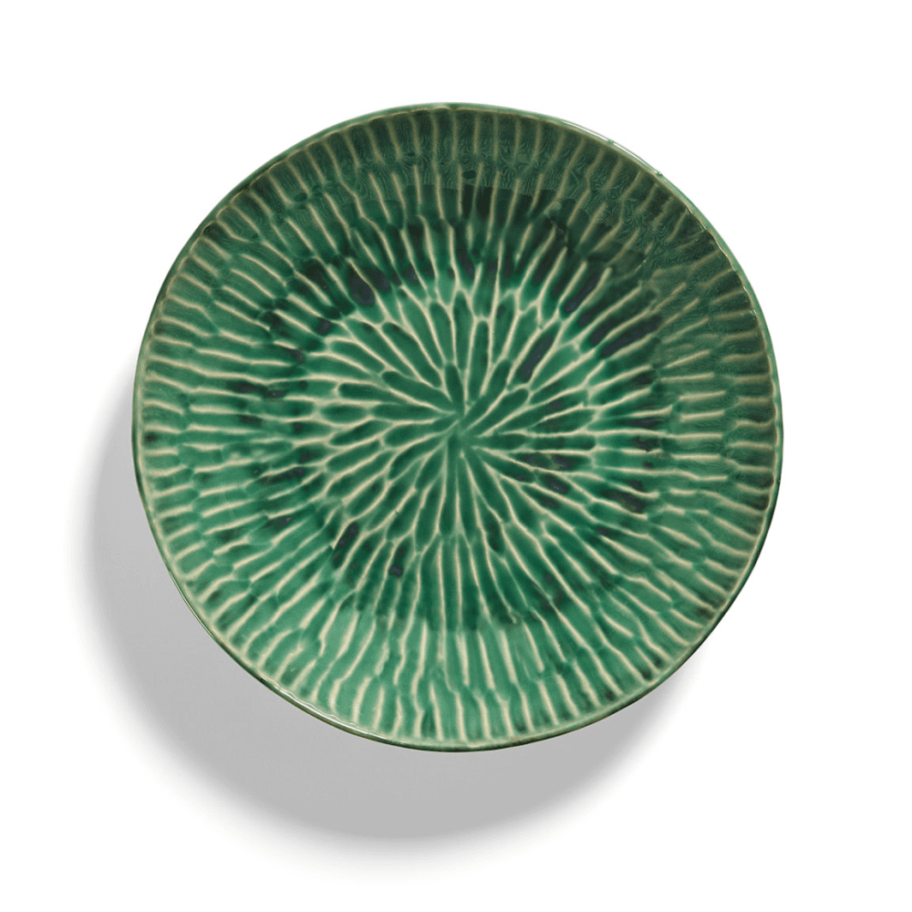 Verde Lanza by Pascale Naessen Set of 2 Deep Serving Plates, Green