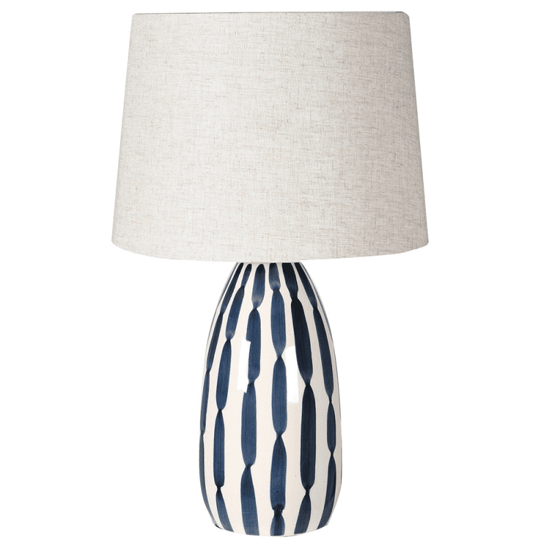 Handpainted Table Lamp, Indigo