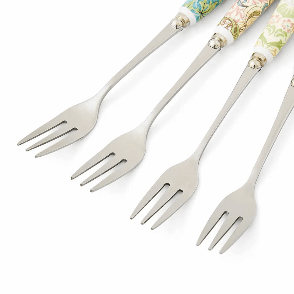 Morris & Co Set of 4 Pastry Forks, Multi