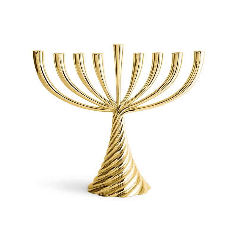 Twist Menorah, Gold