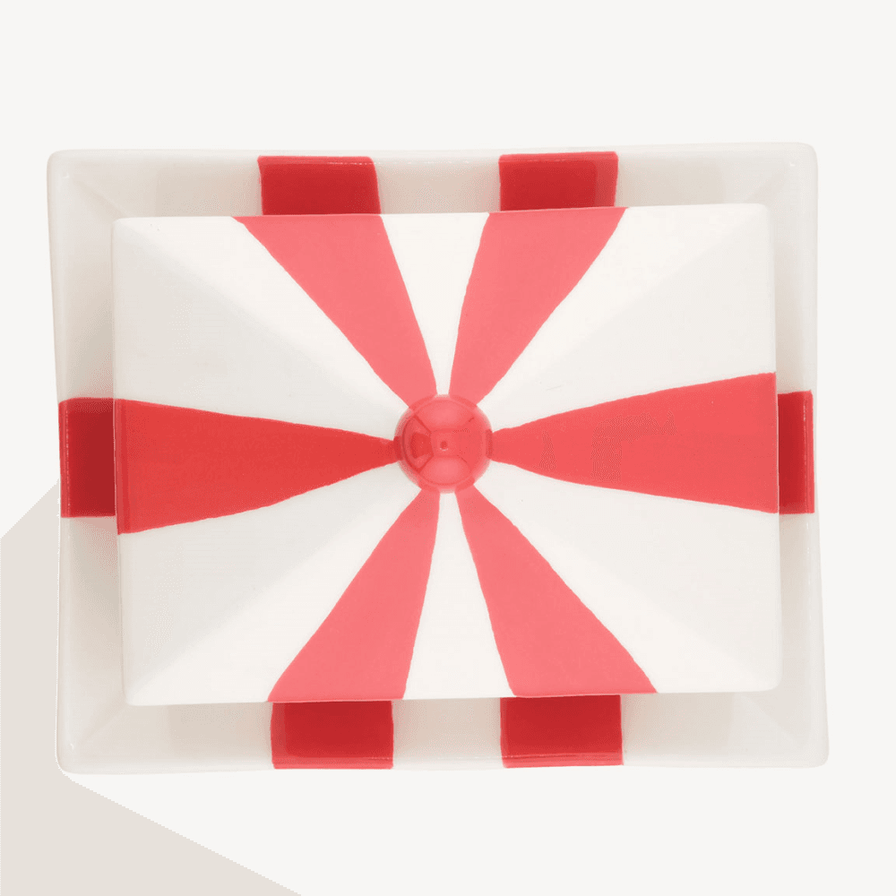 Circus Striped Butter Dish