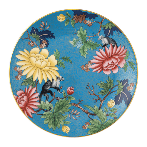Image showing the Wonderlust Sapphire Garden Coupe Plate, Blue product.