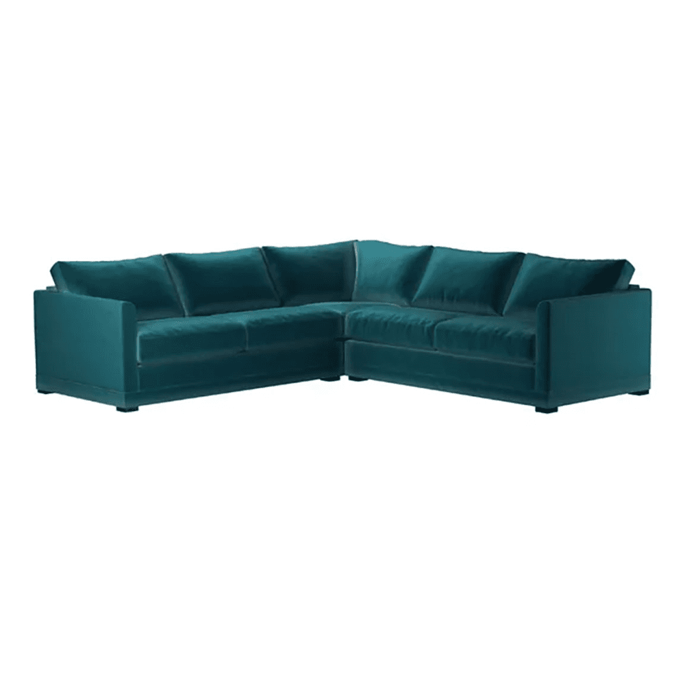 Aissa Medium corner sofa, Deep Turquoise