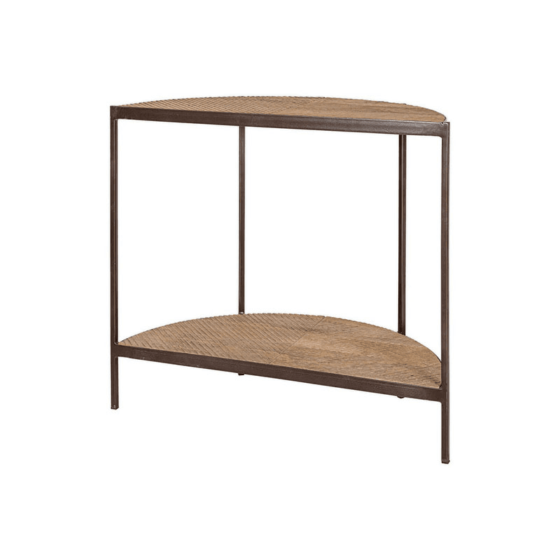 Aasha Half Moon Console Table, Mango Wood