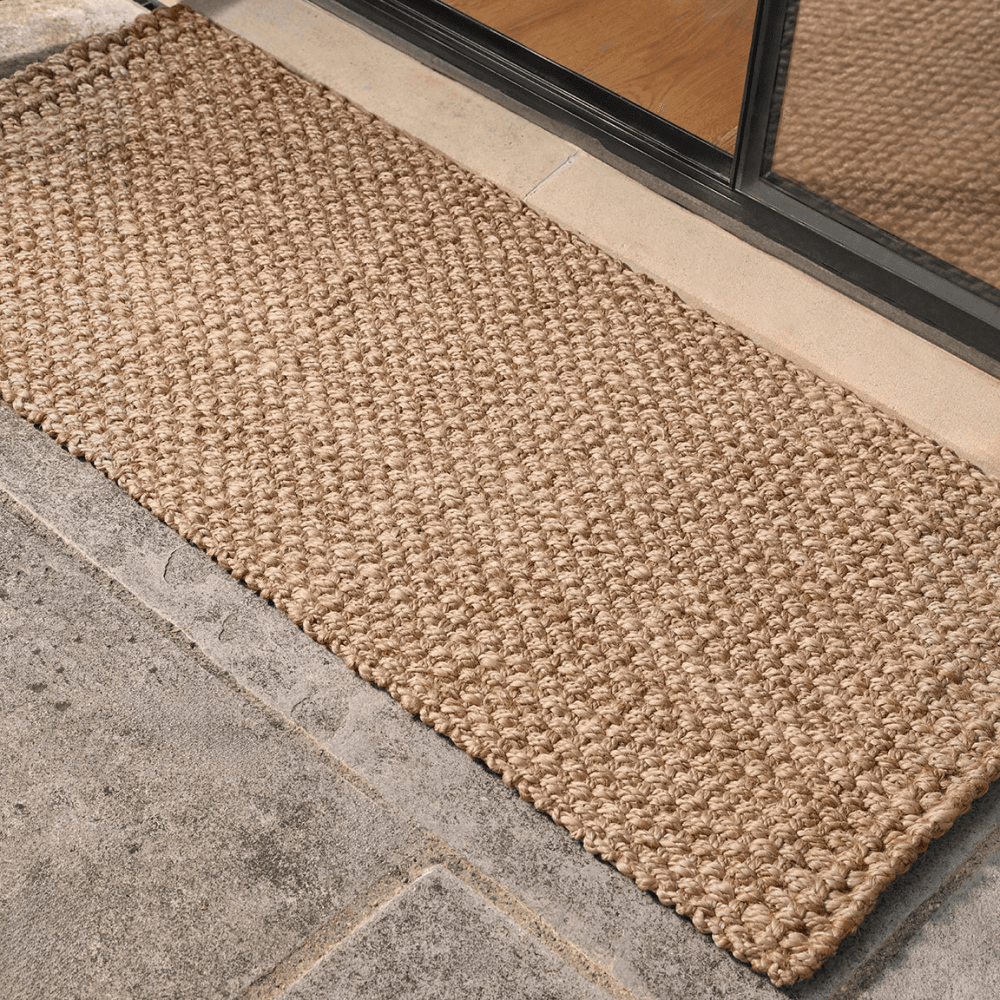 Textured Jute Double Doormat, Natural