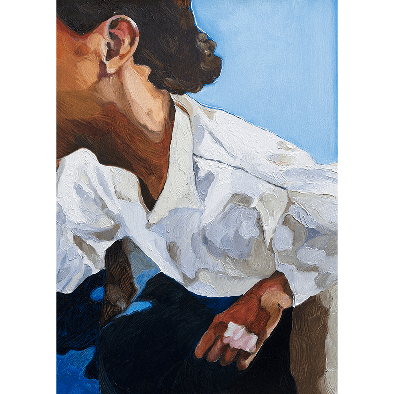 The Man I Met At A Bar Print, Blue