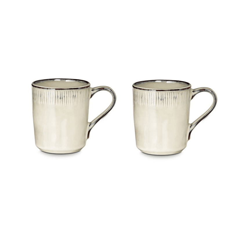 Malia Set of 2 Mugs, Cream