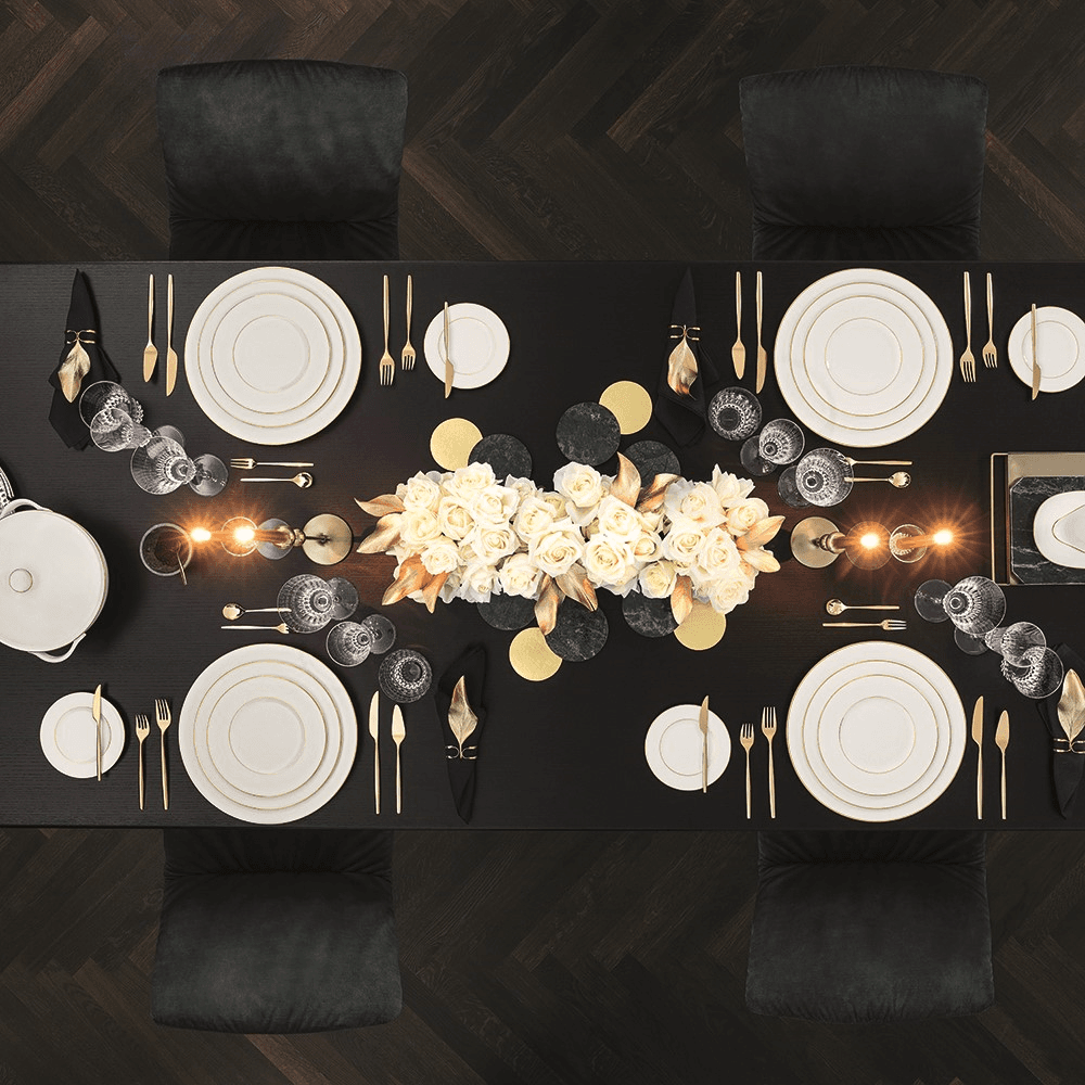 Anmut Gold Breakfast plate, White/Gold
