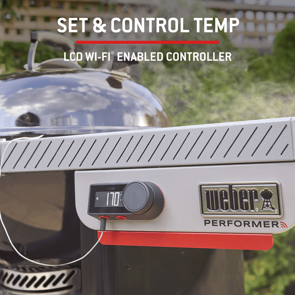 Performer Premium Smart Charcoal Barbecue, Black