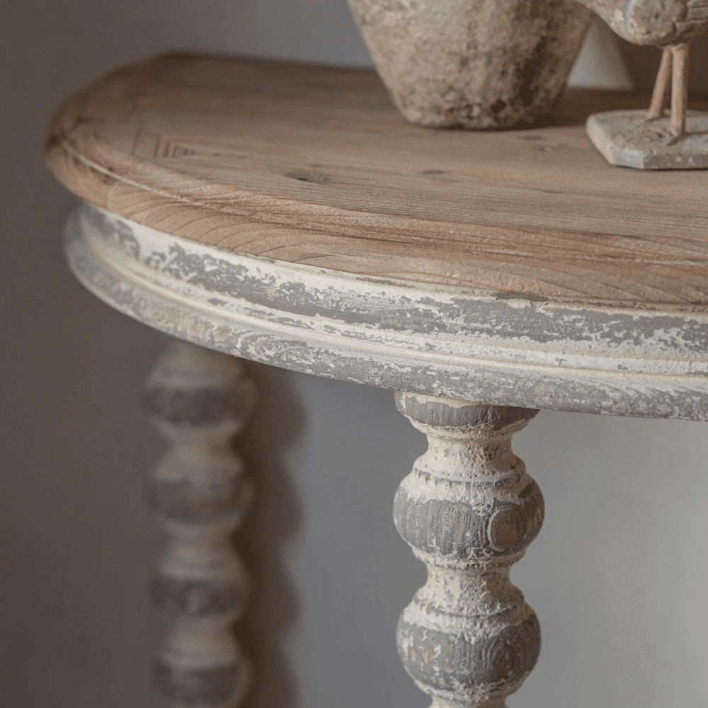 Portree Turned-Leg Console Table, Grey