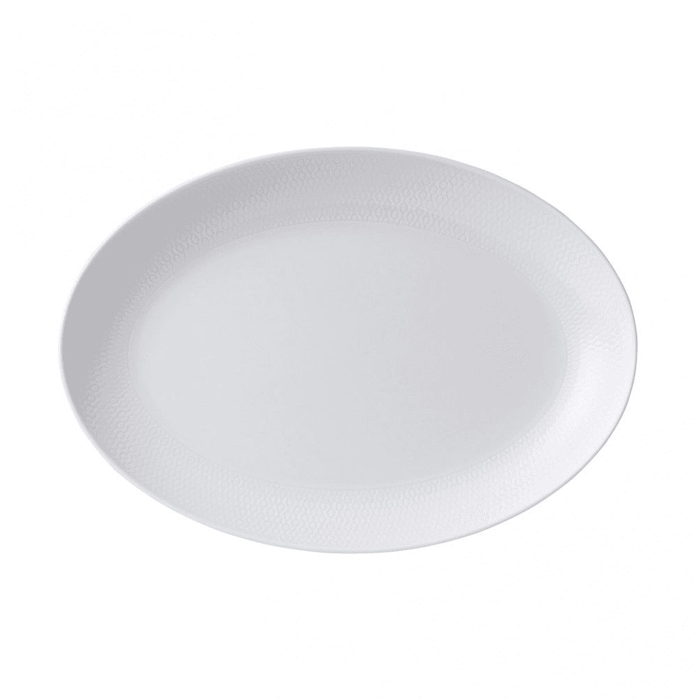 Gio Oval platter, White