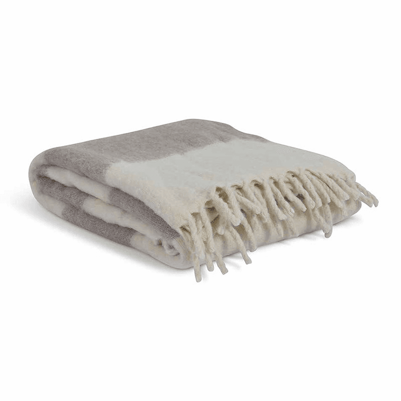 Leigh Wide Stripe Throw, Natural Stripe