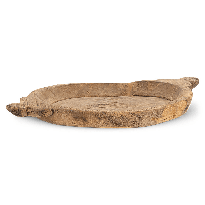 Karua Reclaimed Wood Traditional Bowl, Natural