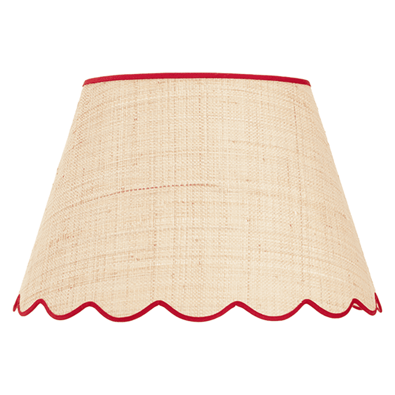 Raffia Scallop Lampshade