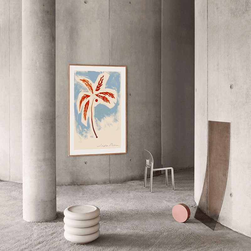 Stormy Palm Art Print