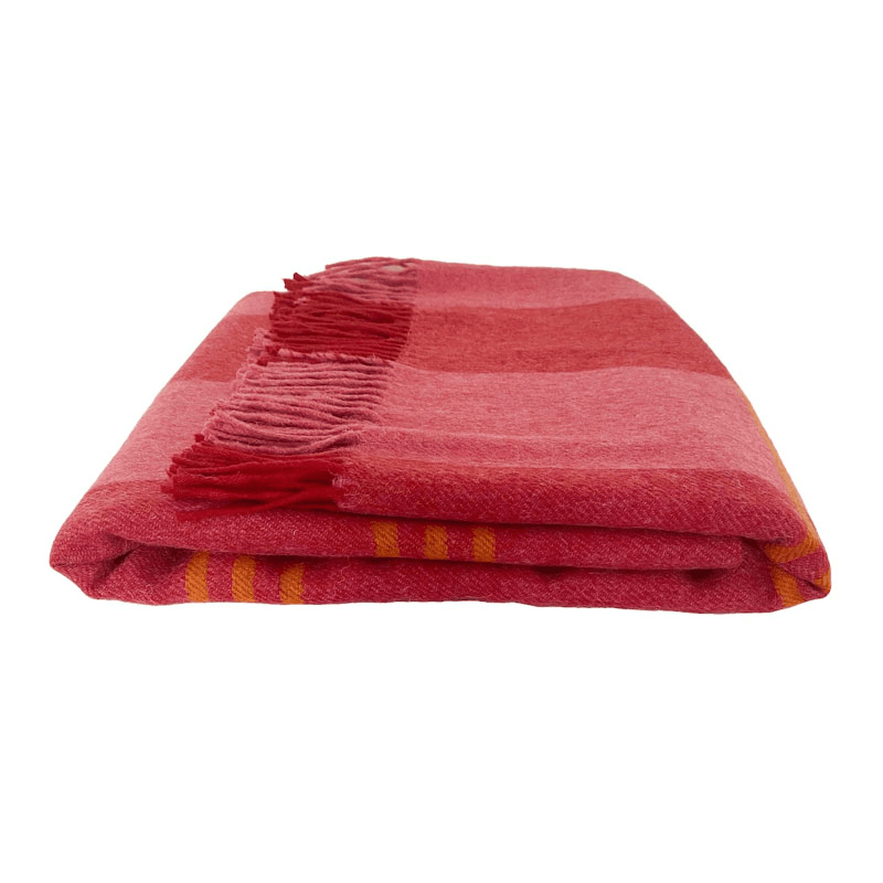 The Marlow Merino Lambswool Throw, Red