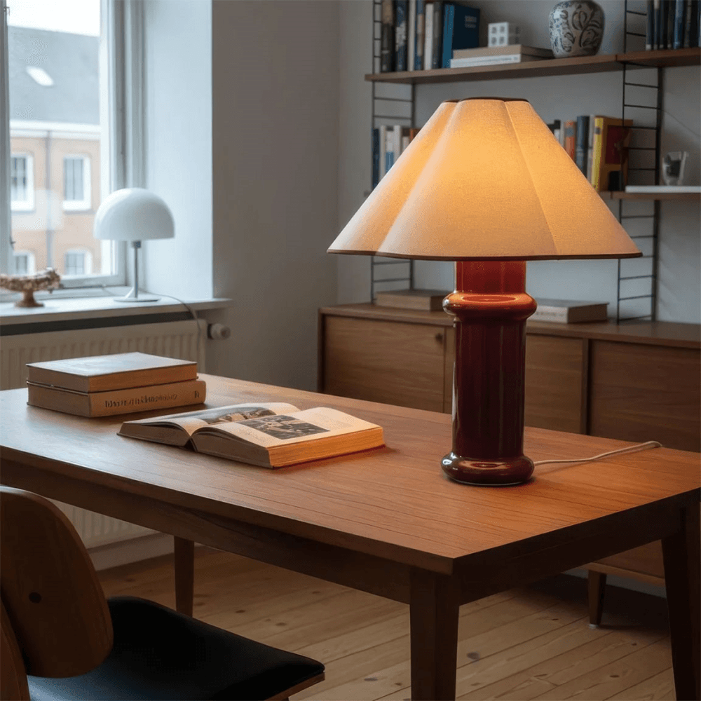 Heath Table Lamp, Port Red