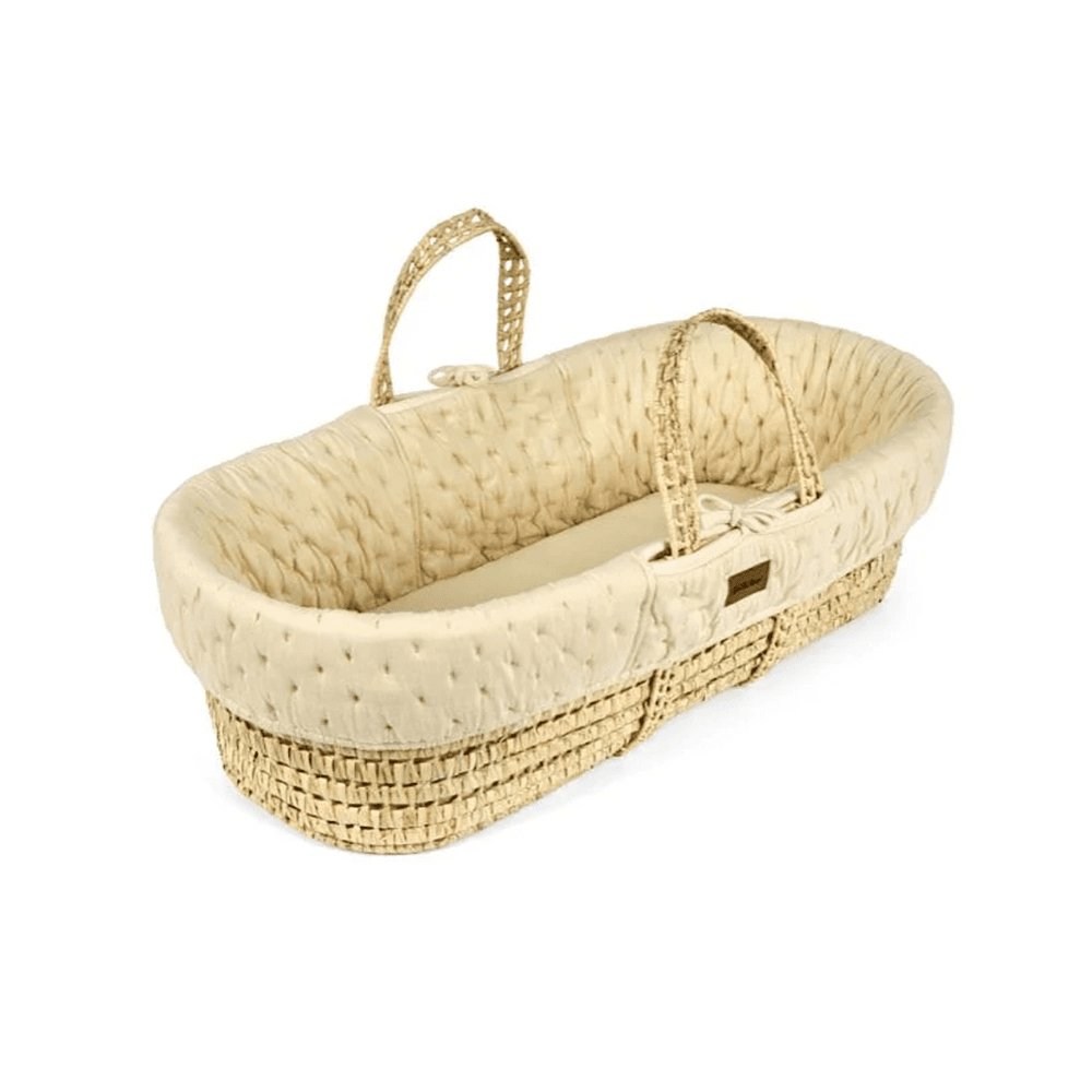 Dimple Moses Basket and Natural Foldable Stand