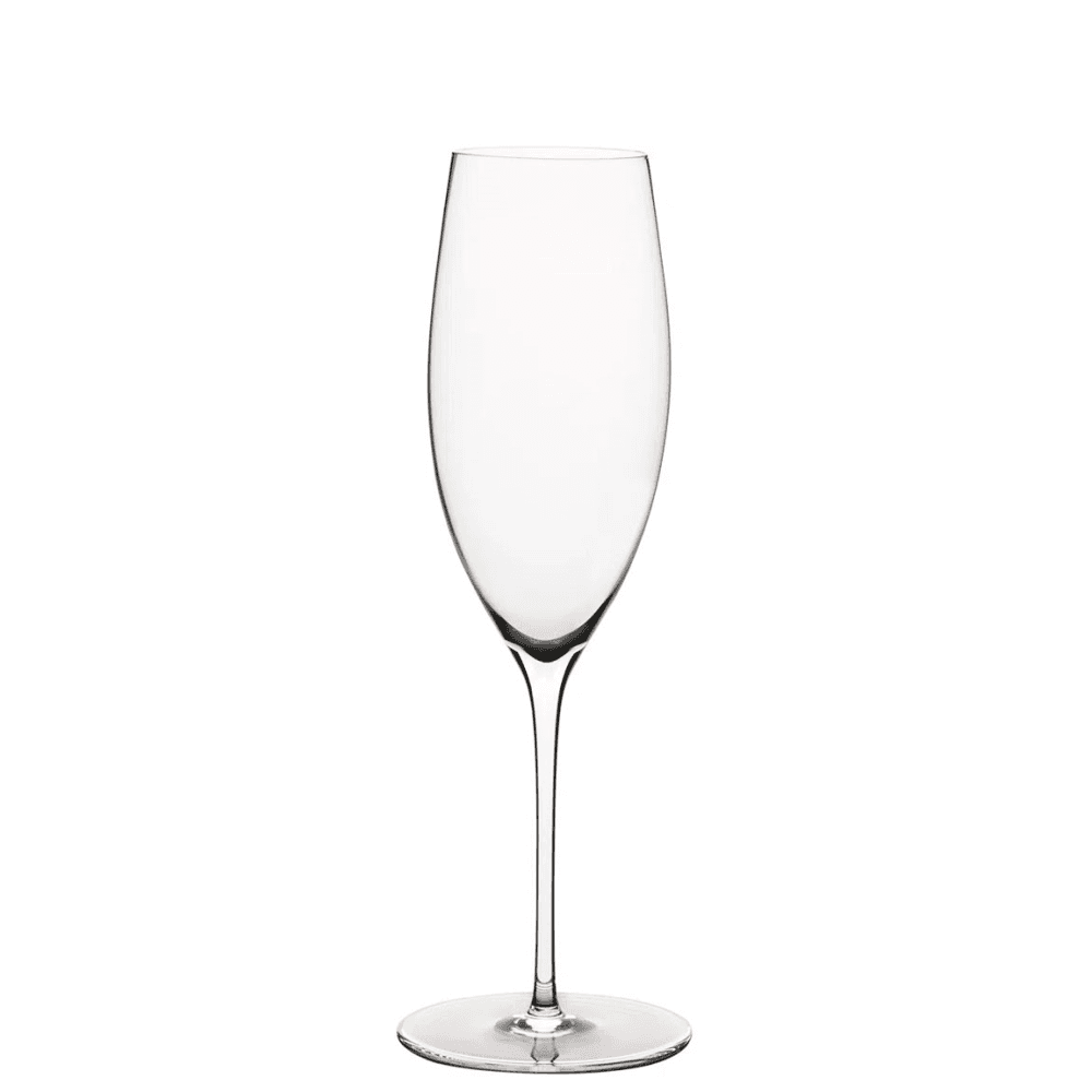 Siena Set of 6 Crystal Champagne Glasses, Clear