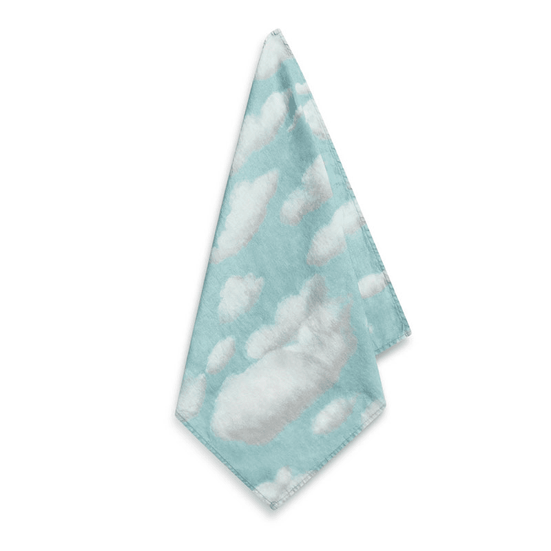 'Nuages' Linen Napkin, Blue