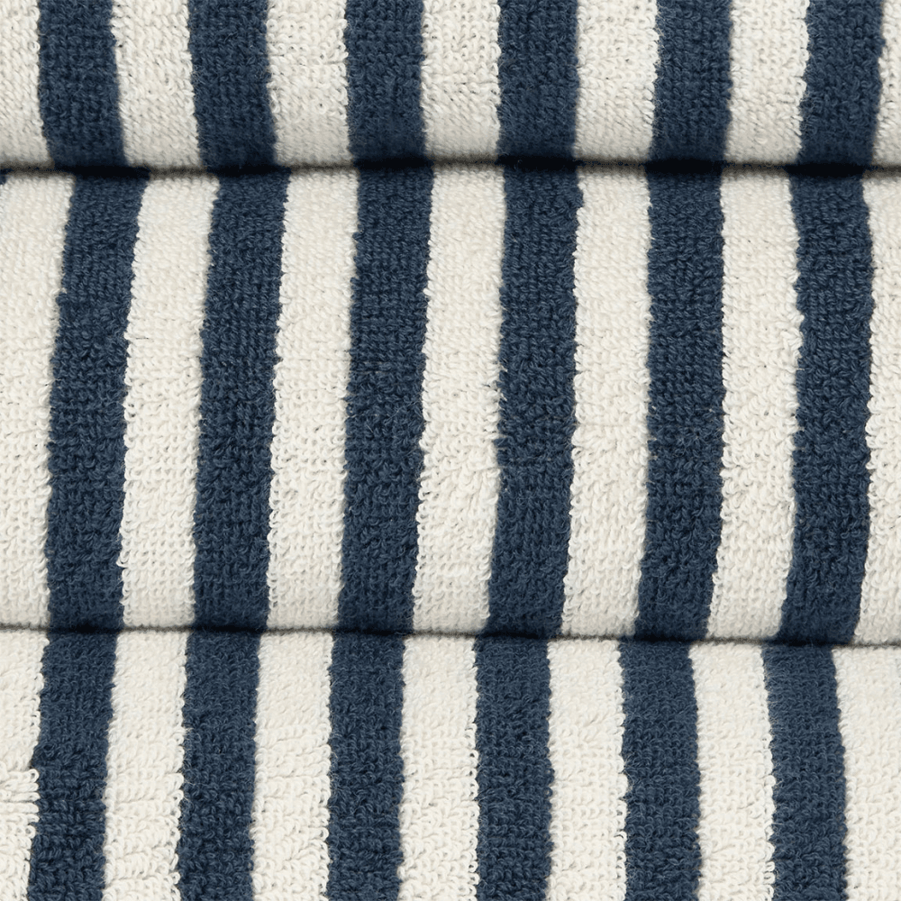 Fine Stripe Hand Towel, Midnight