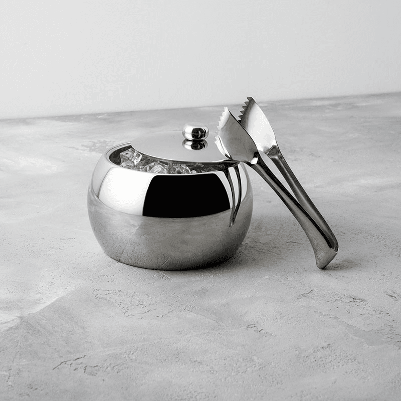 Sphera Insulated Ice Bucket, Silver Plated