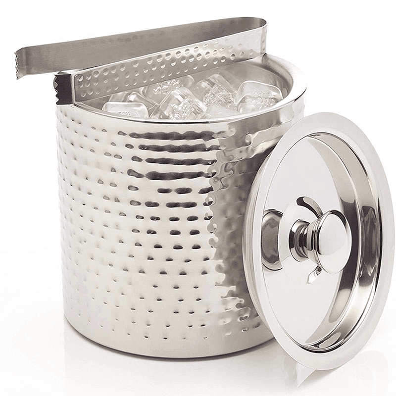 Ice Bucket with Lid and Tongs
