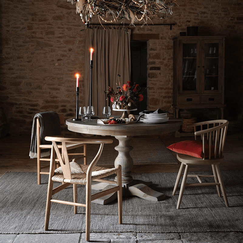 Topsham Round Dining Table, Natural