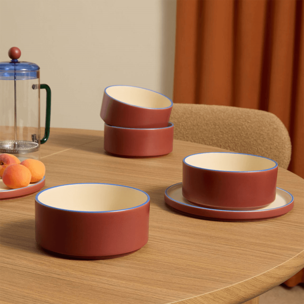 Modern Studio Set of 4 Cereal Bowls, Brown