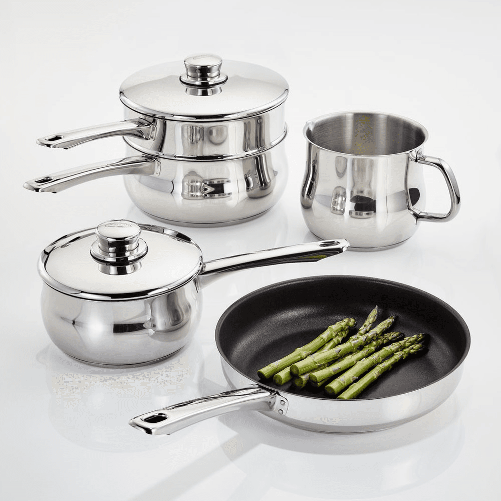 1000 9 Piece Saucepan Set, Stainless Steel