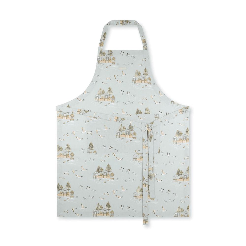 Sea Birds Apron, Pale Blue