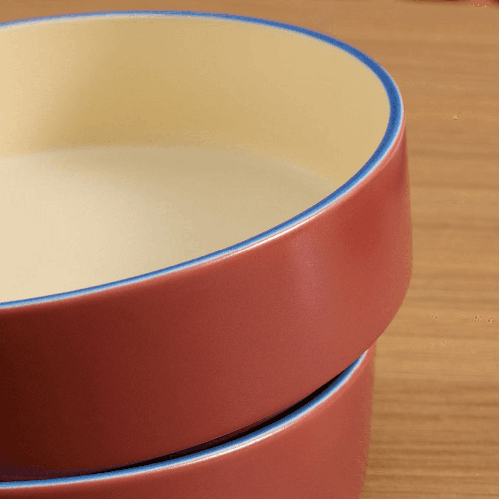 Modern Studio Set of 4 Pasta Bowls, Brown