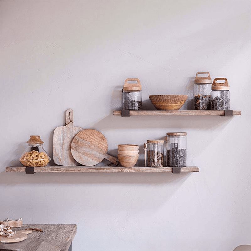 Ibo Reclaimed Wood & Iron Shelf