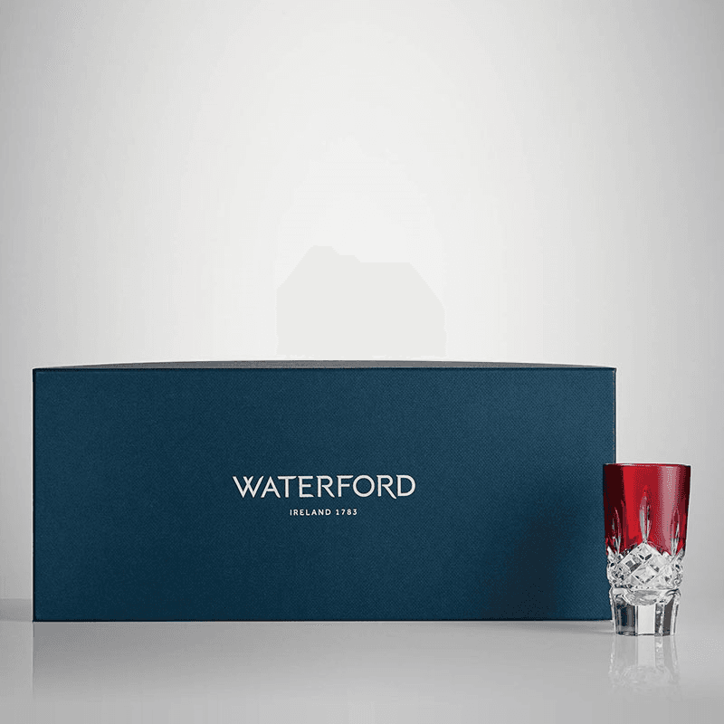 Lismore Set of 4 Shot Glasses, Red